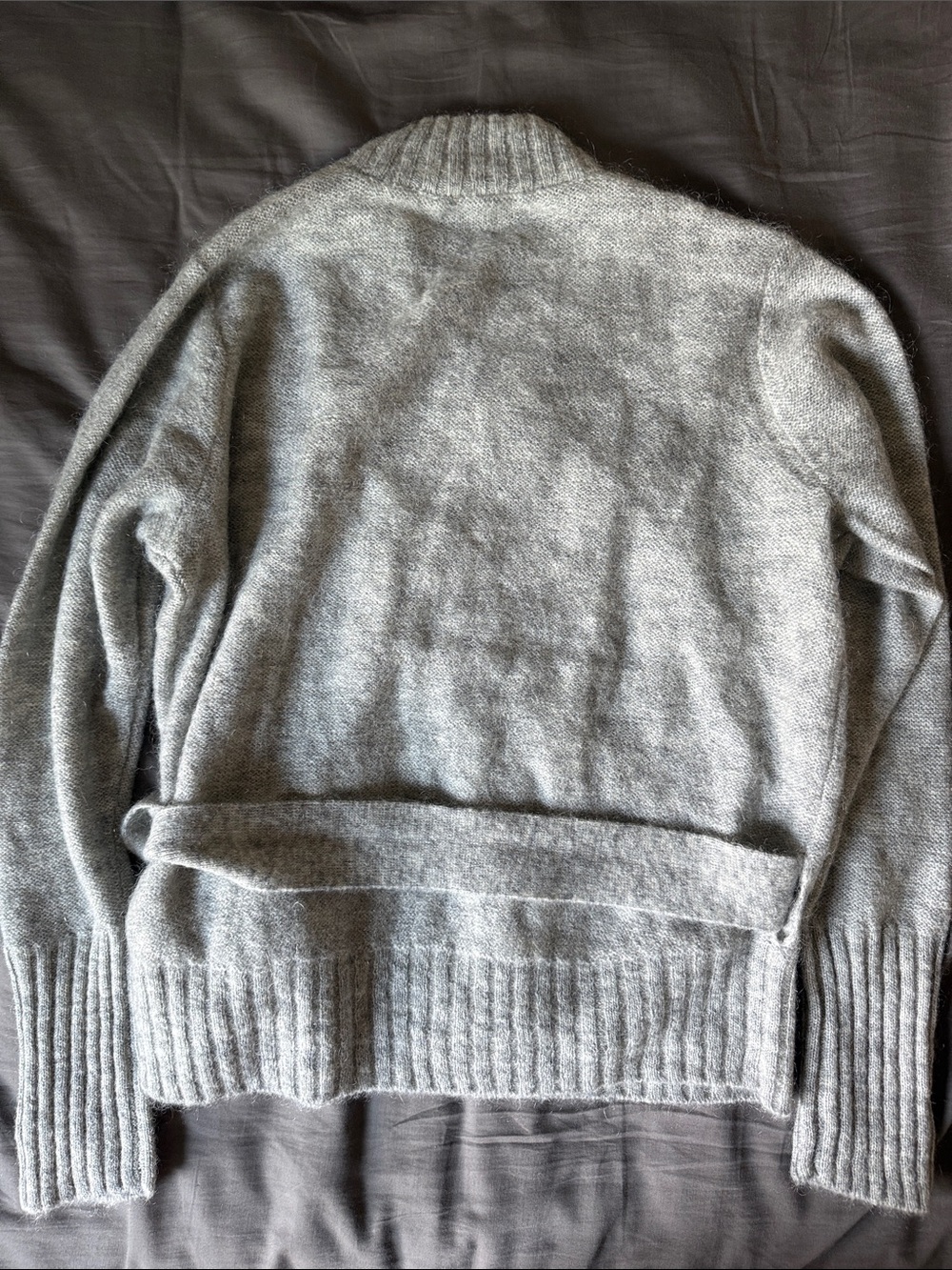 Ted Baker Light Gray Wrap Cardigan Sweater - Picture 3 of 3